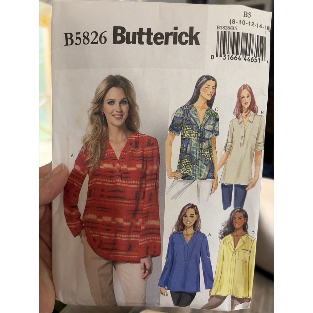 Butterick B5826 Sewing Pattern Misses Top Pullover Easy Size 14 Cut